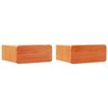 vidaXL Comodino 2 pz Marrone cerato 39 x 34 x 16,5 cm