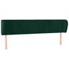 vidaXL Testiera ad Orecchio Verde Scuro 163x23x78/88 cm in Velluto
