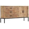 vidaXL Credenza 140x35x75 cm in Legno Massello di Mango
