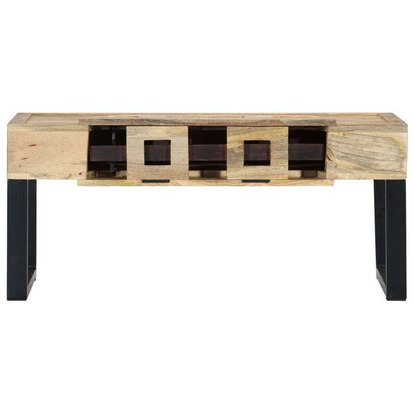 vidaXL Tavolino Forma a Musicassetta 100x52x45cm Legno Massello Mango
