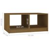 vidaXL Tavolino da Salotto ambra 75x50x33,5 cm Legno Massello di Pino