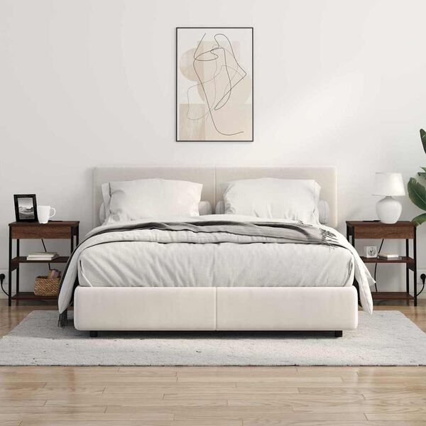 vidaXL Armadio da Notte 2 pcs Rovere Marrone 41 x 31 x 51 cm