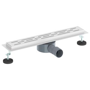 vidaXL Scarico doccia design a linea con sifone a 360&deg; Argento 50 cm