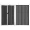 vidaXL Capanno per Attrezzi Antracite 225x89x161 cm Acciaio Zincato