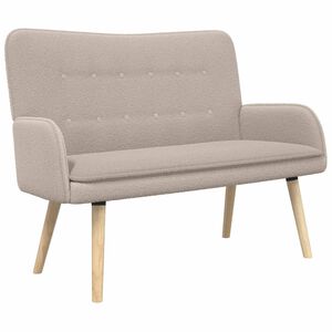vidaXL Divano a 2 Posti Grigio Chiaro 115 x 61 x 87 cm Boucl&eacute;