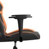 vidaXL Sedia da Gaming Massaggiante Nero e Arancione in Similpelle