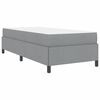 vidaXL Letto a molle Grigio chiaro 100 x 200 cm Tessuto