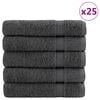 vidaXL Asciugamani da doccia premium SOLUND 25 pz Antracite 70x140 cm 600 g/m&sup2;