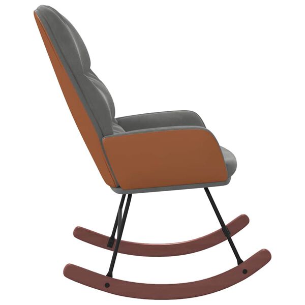 vidaXL Sedia da Pranzo Grigio Scuro in Velluto