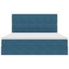 vidaXL Letto con contenitore e materasso Blu Scuro 160 x 200 cm
