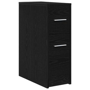 vidaXL Set di mobili per il bagno Rovere Nero 22 x 44 x 61.5 cm