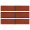vidaXL Pietra da Passo 6 pz Rosso 60,5 x 25 x 2 cm Gomma