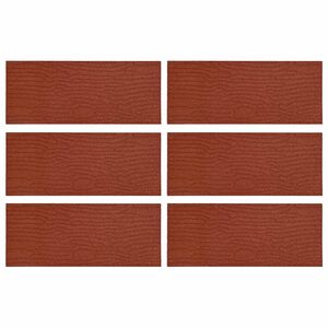 vidaXL Pietra da Passo 6 pz Rosso 60,5 x 25 x 2 cm Gomma