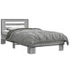 vidaXL Struttura letto con testata Sonoma grigio 80 x 200 cm