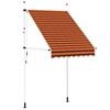 vidaXL Tenda da Sole Retrattile Manuale 150 cm Arancione e Marrone