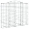 vidaXL Cesto Gabbione ad Arco 200x30x160/180 cm Ferro Zincato