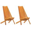 vidaXL Sedia 2 pz Marrone Legno di Acacia Massello