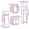vidaXL Set di mobili per il bagno con lo scaffale 4 pcs Rovere Sonoma