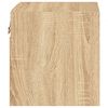 vidaXL Mobili TV a Parete con Luci LED 2pz Rovere Sonoma 30x28,5x30 cm