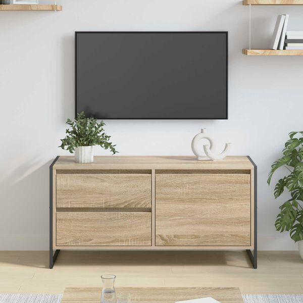 vidaXL Mobile TV Sonoma 100 x 36 x 49.5 cm Legno multistrato