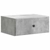 vidaXL Mobiletto da notte a muro Grigio Cemento 49 x 34,5 x 20 cm