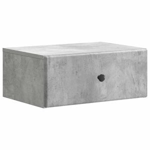 vidaXL Mobiletto da notte a muro Grigio Cemento 49 x 34,5 x 20 cm