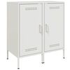 vidaXL Credenze 2 pz Bianche 36x39x79 cm in Acciaio
