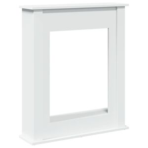 vidaXL Cornice per Camino Bianca 75x20x87,5 cm in Truciolato