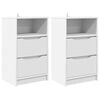 vidaXL Comodini 2 pz Bianco 40 x 30 x 467 cm Legno ingegnerizzato