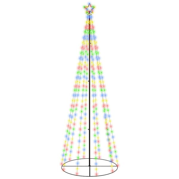 vidaXL Albero di Natale a Cono Colorato 310 LED 100x300 cm