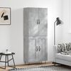 vidaXL Credenza Grigio Cemento 69,5x34x180 cm in Legno Multistrato