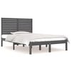 vidaXL Giroletto Grigio in Legno Massello 140x190 cm