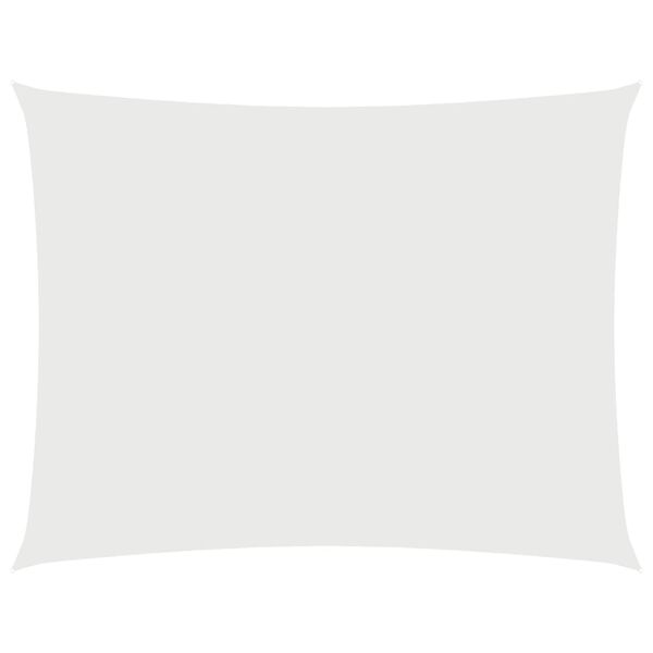 vidaXL Parasole a Vela in Tessuto Oxford Rettangolare 2x3,5 m Bianco