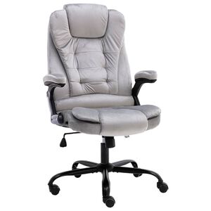 vidaXL Sedia da Ufficio Grigio Chiaro in Velluto