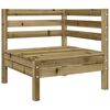 vidaXL Divano Angolare da Giardino con Cuscini Legno Impregnato Pino
