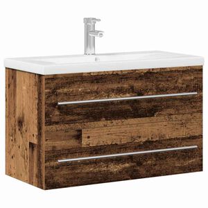 vidaXL Armadio per Lavabo da Bagno Legno vecchio 80 x 38,5 x 48 cm
