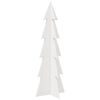 vidaXL Albero di Natale Decorativo Bianco 112 cm Legno Massello Pino