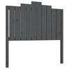 vidaXL Testiera per Letto Grigia 106x4x110cm in Legno Massello di Pino