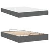 vidaXL Struttura letto con materasso 2 pcs Grigio Sfumato Tessuto