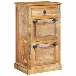 vidaXL Scarpiera a 4 Livelli con Cassetto Legno Massello di Recupero