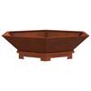 vidaXL Braciere Ruggine 100 x 100 x 28 cm