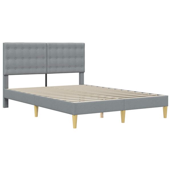 vidaXL Struttura letto con materasso Grigio chiaro 120 x 190 cm