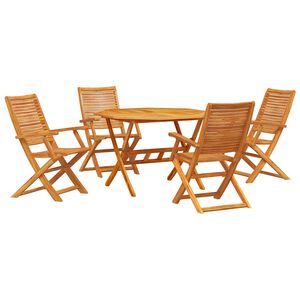 vidaXL Set da Pranzo per Giardino 5 pz Marrone