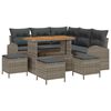 vidaXL Set Divano da Giardino con cuscino 9 pcs Grigio polyrattan