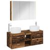 vidaXL Set di mobili per il bagno 4 pz Legno antico