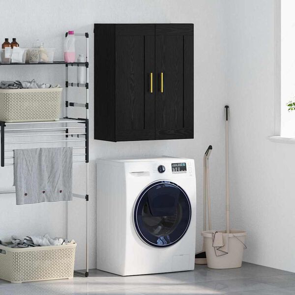 vidaXL Pensile Rovere Nero 69,5 x 34 x 90 cm Legno multistrato