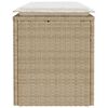 vidaXL Panca da Giardino con Cuscino Beige 110x40x44 cm in Polyrattan