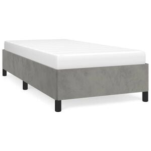 vidaXL Giroletto senza Materasso Grigio Chiaro 90x200 cm Velluto