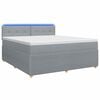 vidaXL Letto box spring con materasso Grigio Chiaro 140 x 200 cm