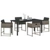 vidaXL Set da Pranzo per Giardino 5 pcs Grigio polyrattan